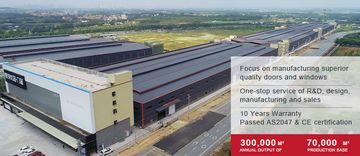 Factory and facilities of Guangdong deji youpin doors and Windows co. LTD