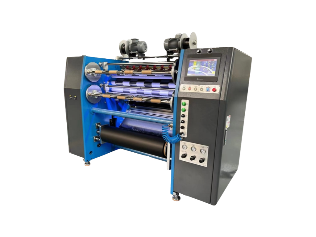 TTR Slitting Equipment with Magnetic Clip Blades and Semi-Auto Leader Table