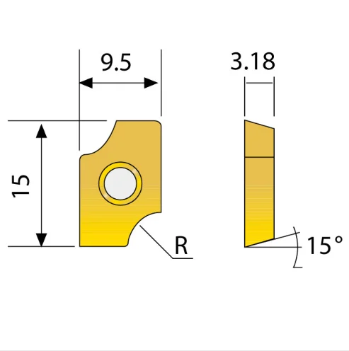 Zzct Brand Made China Corner Radius Carbide Inserts-Xdcw 1503 Fr Parallelogram Positive Milling Insert PVD/CVD Coated Ha