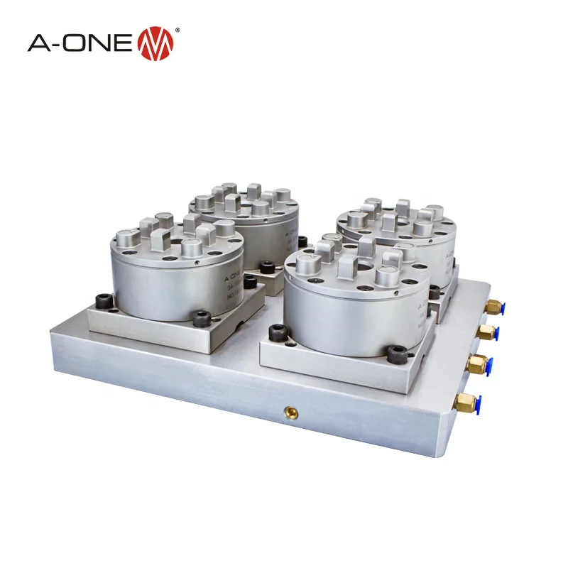 A-one Manual Chuck R Auto Chuck-quatro 3a-100065 Used On The Table Of Machining Center
