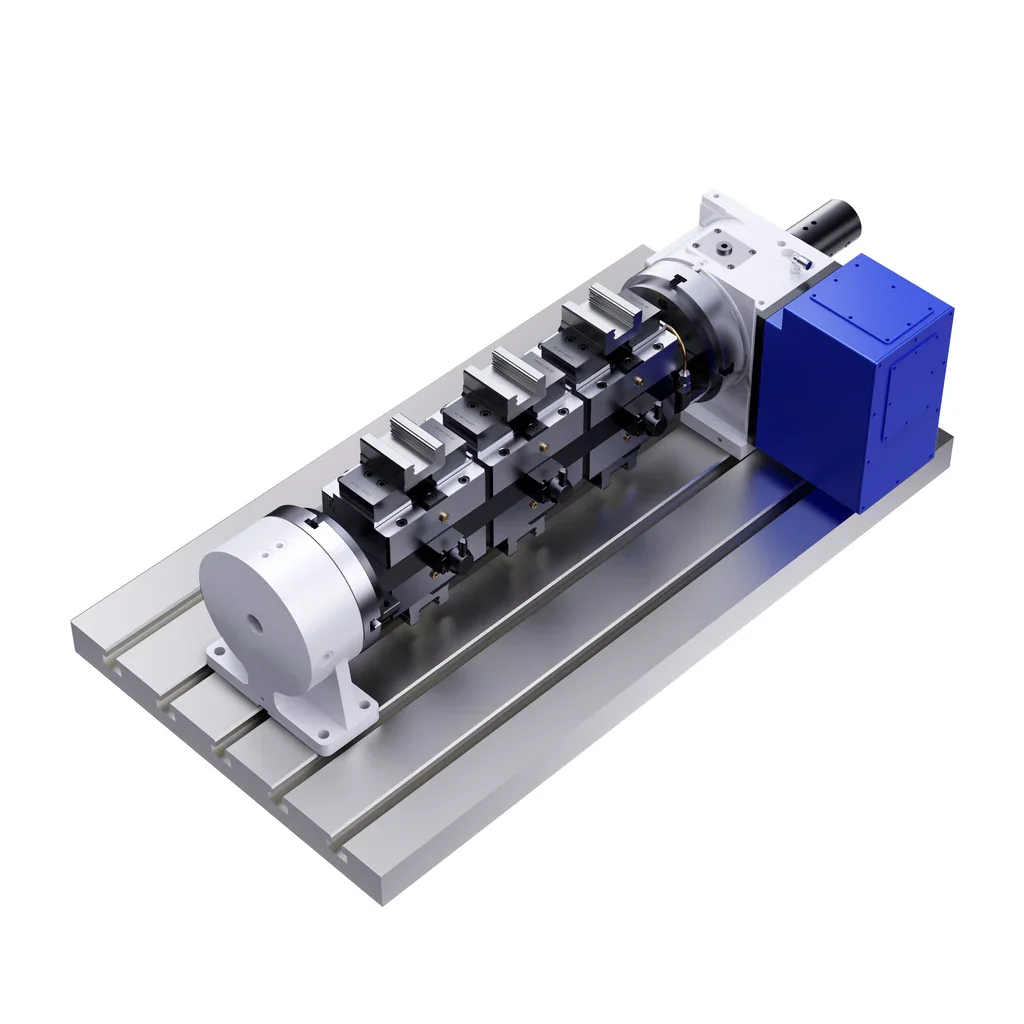 Four-axis 6-station Hydraulic Vise
CNC 4-Axis Multi-Station Hydraulic Self-Centering Vise