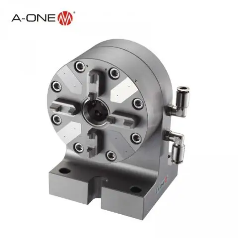 Mandrin pneumatique à 4 mors pour usinage par électroérosion sur centre d'usinage vertical, en acier inoxydable, dureté HRC57-62, OEM personnalisable, usinage sur 4 faces multi-