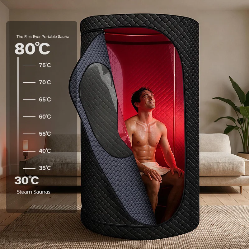 Qilong QL-3013 Portable Home Sauna in Waterproof Cotton with 100-240V Plug Power and Folding Chair