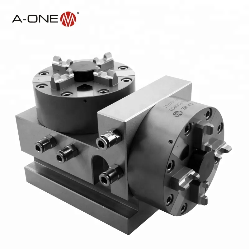 Bloc d'angle en fonte carrée A-one pour deux mandrins pneumatiques 3a-100028