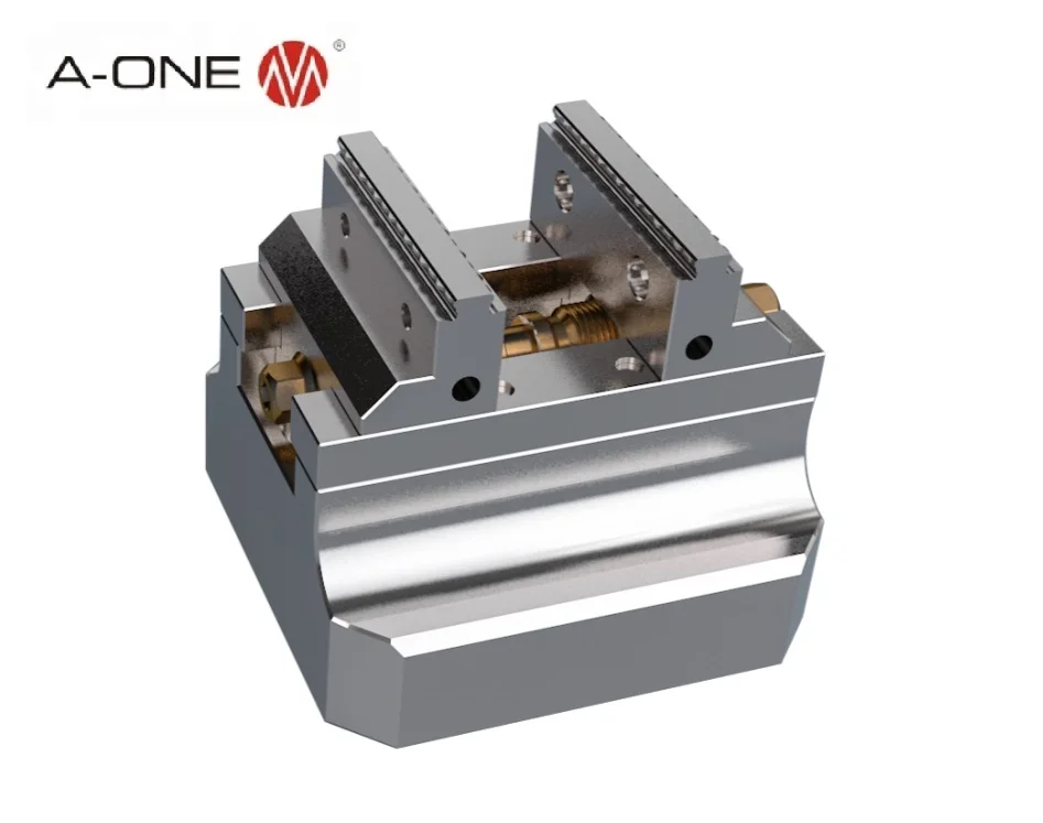 A-ONE Precision Steel Double Action Self Centering Small Vise Manual Drive Bench Vise for Small Parts Processing Model 3