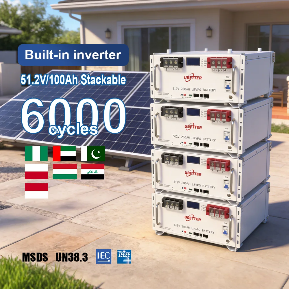 LiFePO4 Solar Storage Battery 51.2V 10-20Kw for Off Grid and Hybrid Grid Home Energy Storage Systems
