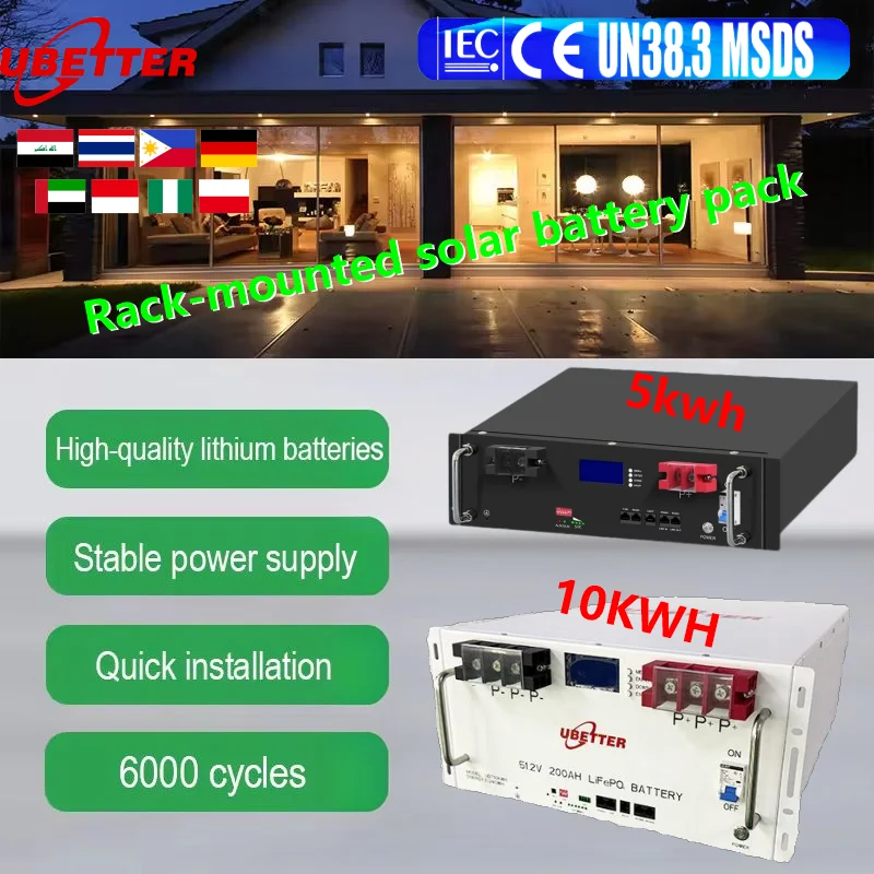 Sistema di accumulo solare tutto-in-uno IP65 con BMS integrato e batteria LiFePO4 da 6000-8000 cicli