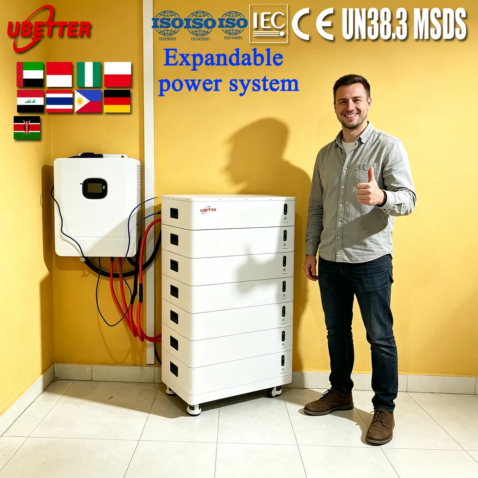Sistema de batería solar todo en uno apilable de 10-20kW con protección IP55 para uso en exteriores