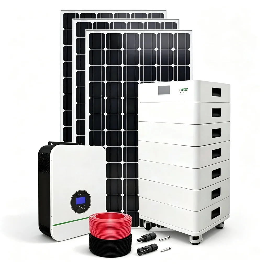 Eu Spot 20-30kw Mppt Monocrystalline Silicon Solar Lifepo4 Stackable Hybrid Grid Battery System Custom Complete Home