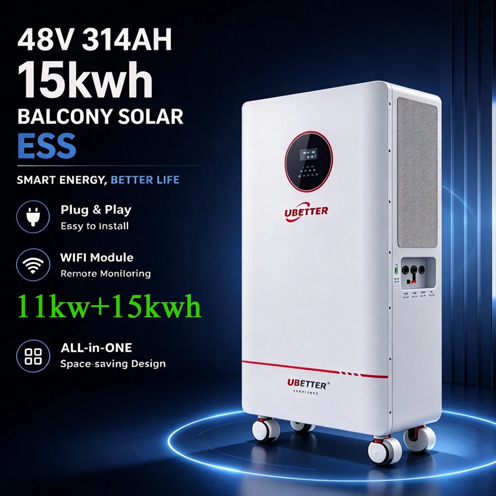 Аккумулятор для домашнего хранения солнечной энергии Ubetter Qgl-12150 15 кВт·ч LiFePO4 48 В 5-10 кВт 200 А·ч–314 А·ч