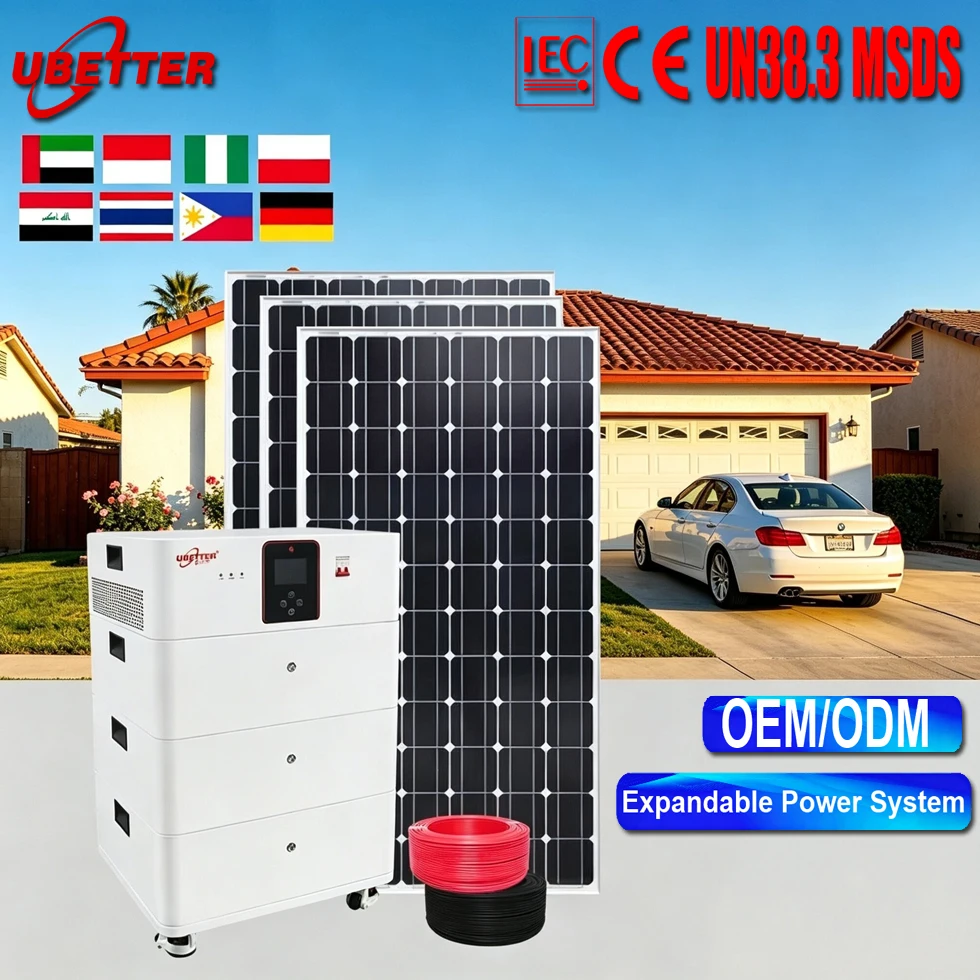 Batteria per l'accumulo di energia domestica tutto-in-uno impilabile, Power Wall LiFePO4 da 48V 51,2V per ibrido off-grid