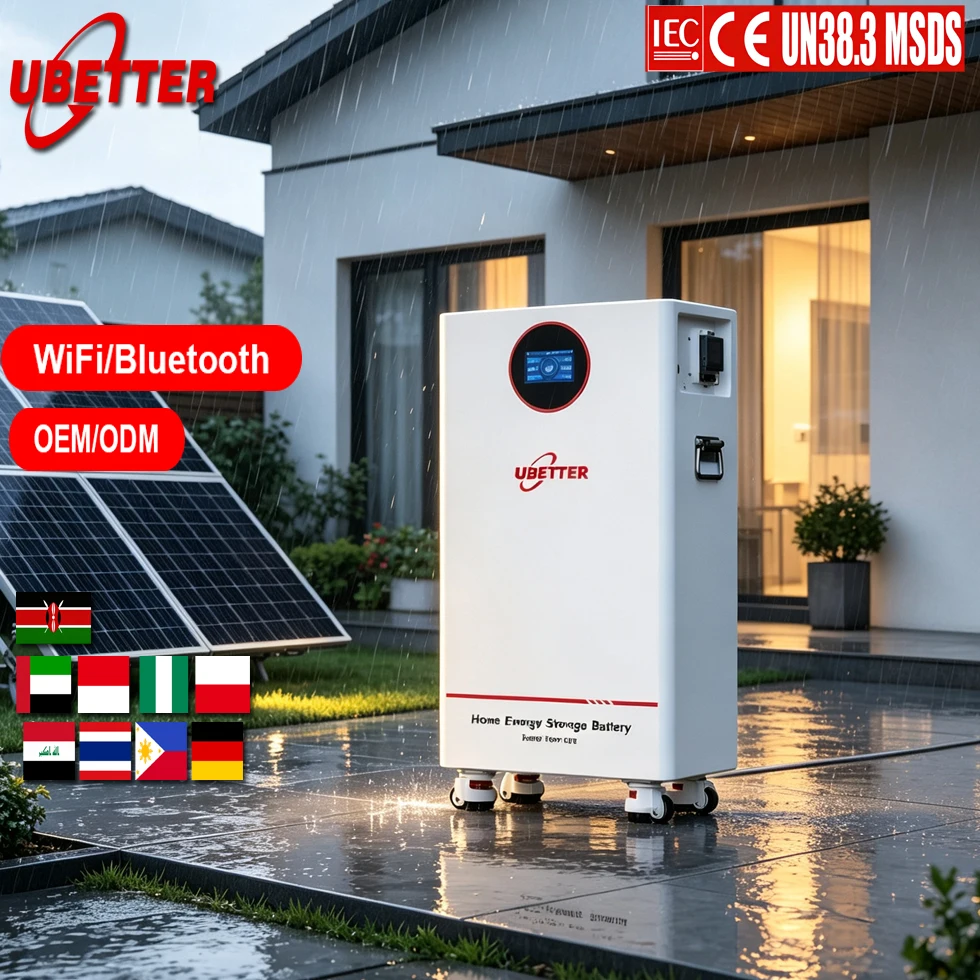 51,2V LiFePO4-Heim-Solarbatteriespeicherstation, die bis zu 15 parallele Einheiten für UPS-Backup unterstützt