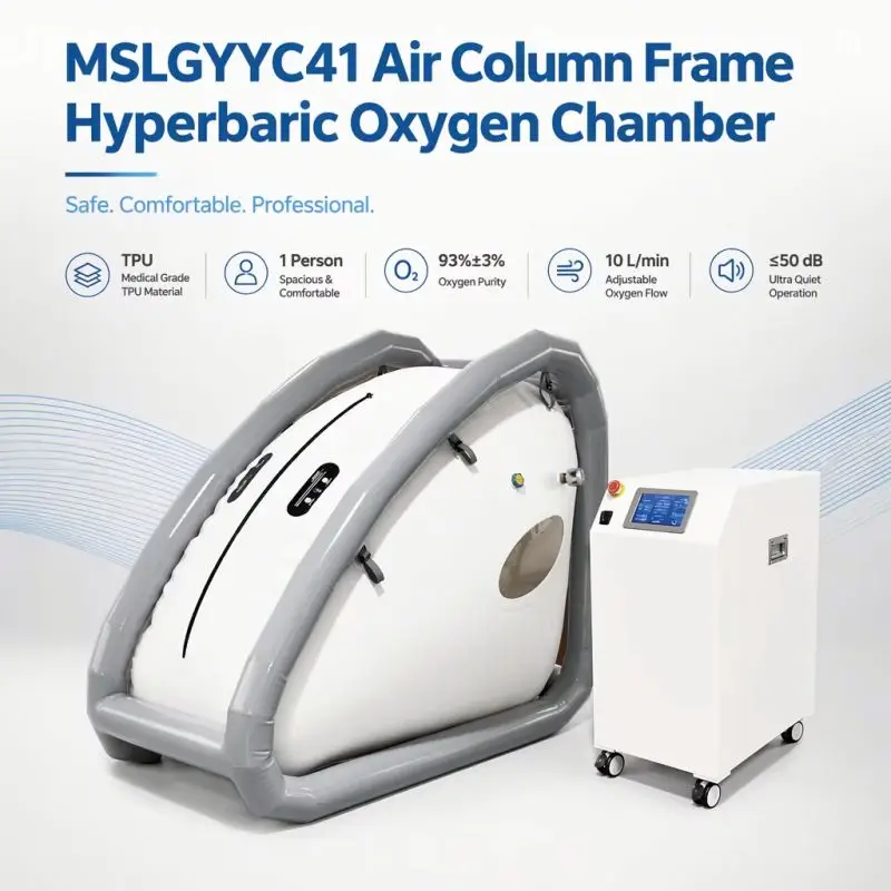 Home Hyperbaric Oxygen Therapy Chamber with Oval Window Air Column Design for Personal Wellness Use
