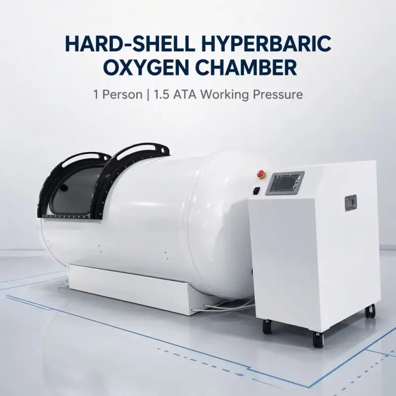 Nickel Alloy Steel Hard-Shell Hyperbaric Oxygen Chamber for One Person with 1 Year Warranty Support