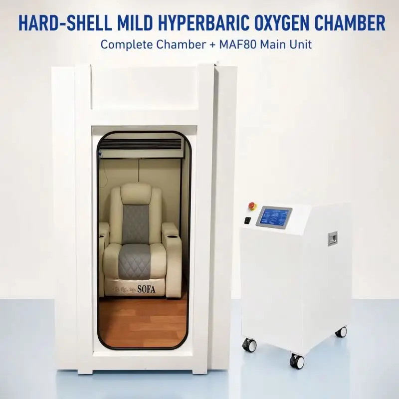 Hard Shell Hyperbaric Oxygen Chamber Cabin, Nickel Alloy Steel Body, 1.1-1.5 ATA Adjustable Pressure