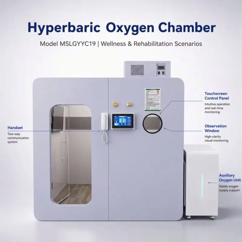 Double Seat Mild Hyperbaric Oxygen Chamber Rehabilitation Therapy Equipment for Clinic Use