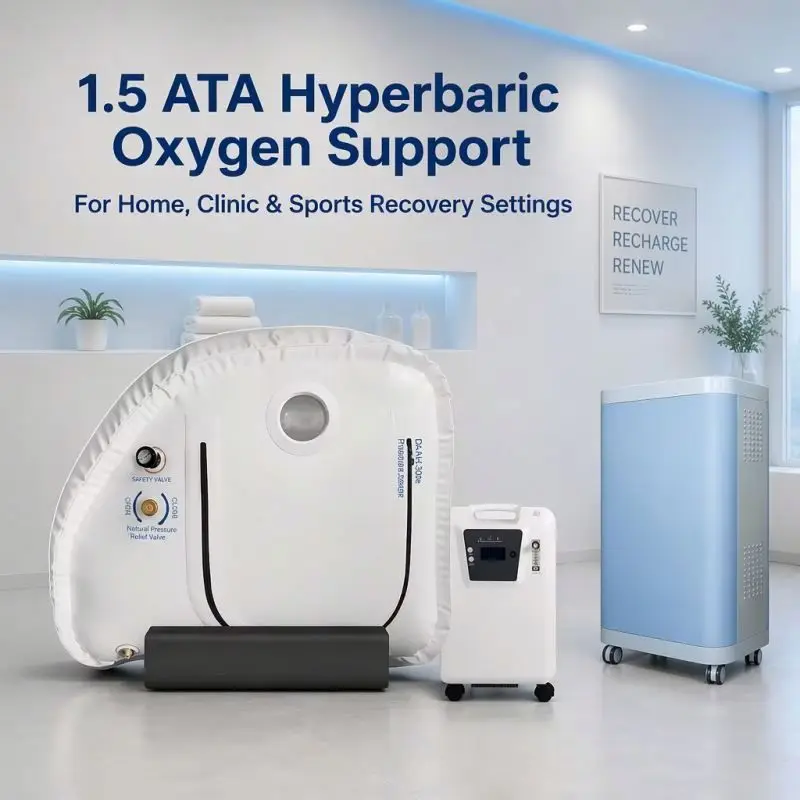 3-in-1 HBOT Hyperbaric Chamber with Built-In 10L/min Oxygen Concentrator and Alarm Tone Prompt