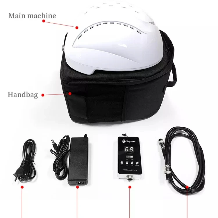 Casque de photobiomodulation cérébrale PBM à proche infrarouge 810 nm avec 256 LED pour usage en rééducation