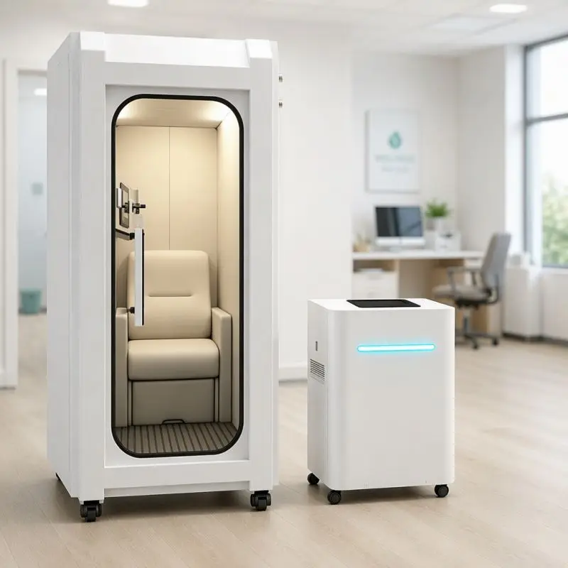 Chambre d'oxygénothérapie hyperbare douce portable 1,5 ATA monoplace verticale assise HBOT avec délai de 7 jours