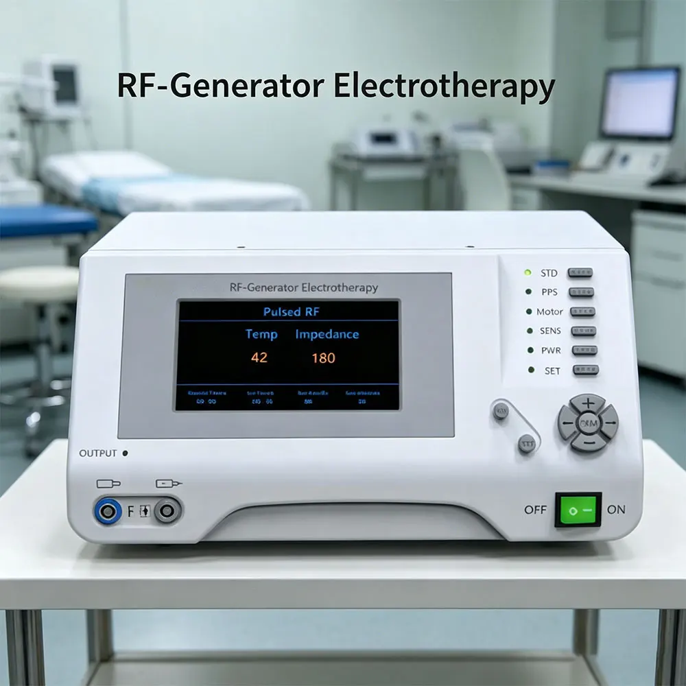 Generador portátil de lesiones médicas por radiofrecuencia con 2 canales y electrodo de termopar de radiofrecuencia para tratar el dolor
