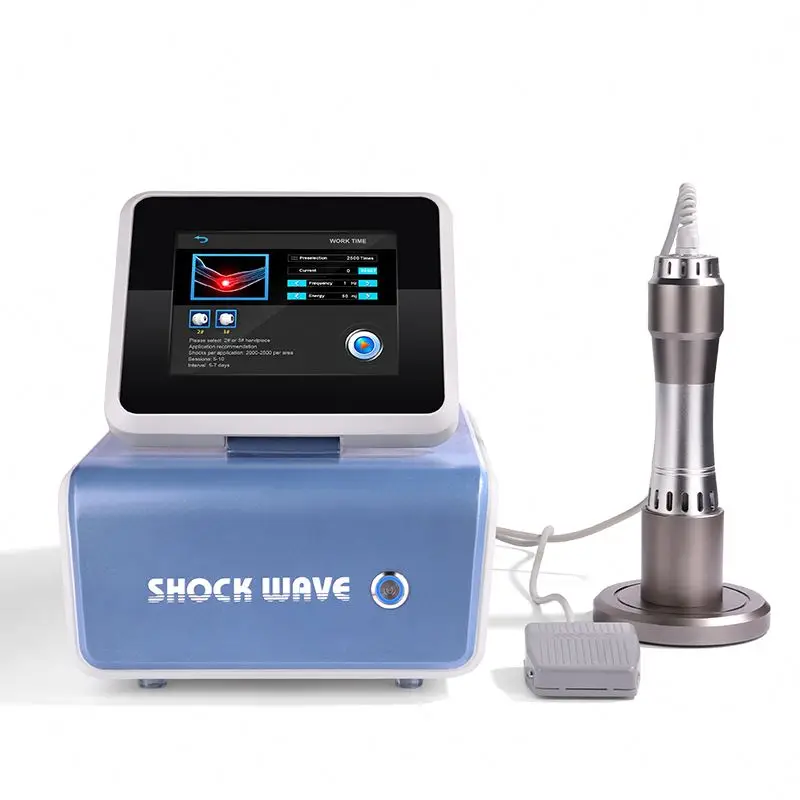 Máquina de terapia de ondas de choque con frecuencia de 1-18 Hz y 7 sondas de mango para uso en DE y fisioterapia