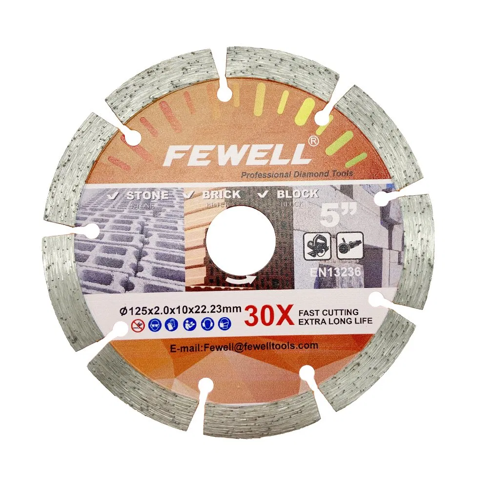 5inch 125*2.0*10*22.23mm Segmented Diamond Saw Blade for Cutting Concrete Granite General Purpose