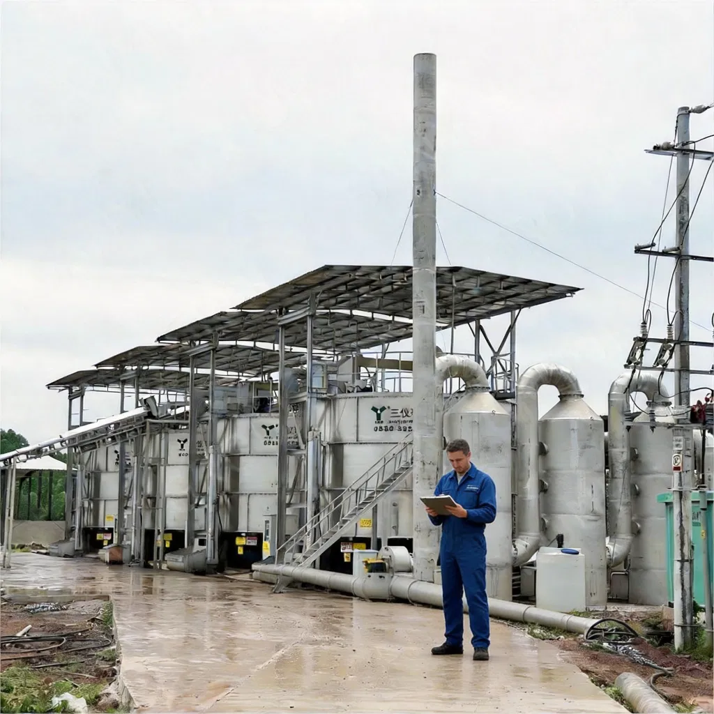 Máquina de fertilizante orgánico para el tratamiento de residuos de granjas de ganado