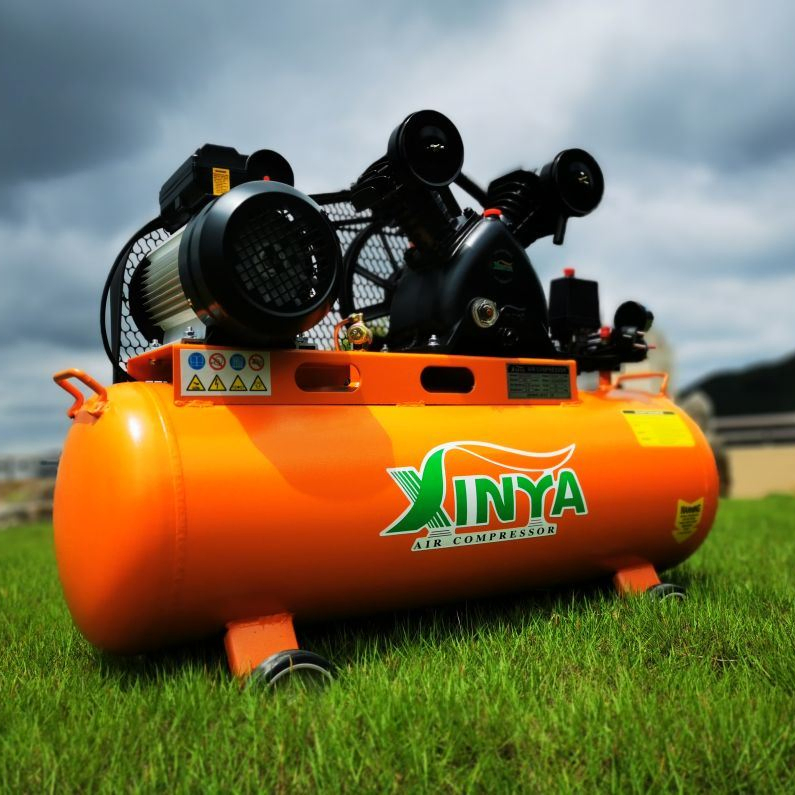 Xinya 2.2kW 3HP 65mm Double Cylinder 100L Belt Driven Air Compressor