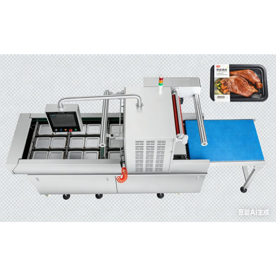 Flexible Fleisch-Vakuum-Skin-Verpackungsmaschine
