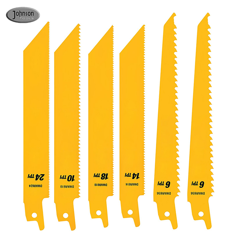 6-Piece Metal Wood Cutting Reciprocating Saw Blades Set 6 TPI