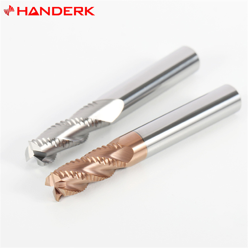 Handerk Factory Supply Rough End Milling Cutter Set Carbide HRC55 Roughing End Mills for CNC Tool