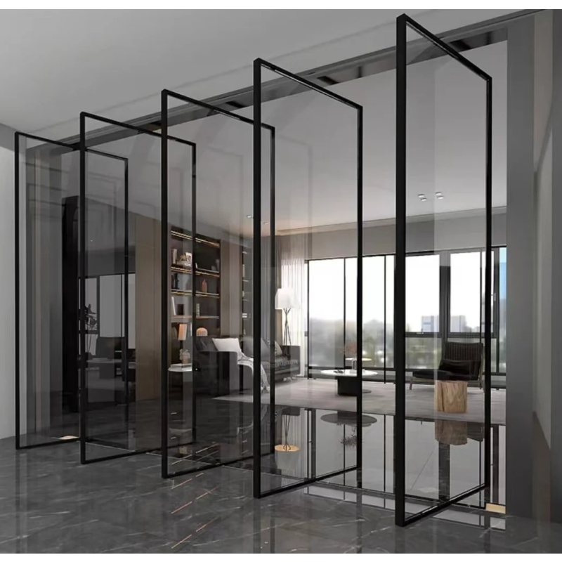 Top Hung Folding Glass Door for Office Divider Hotel Conference Room Partition
