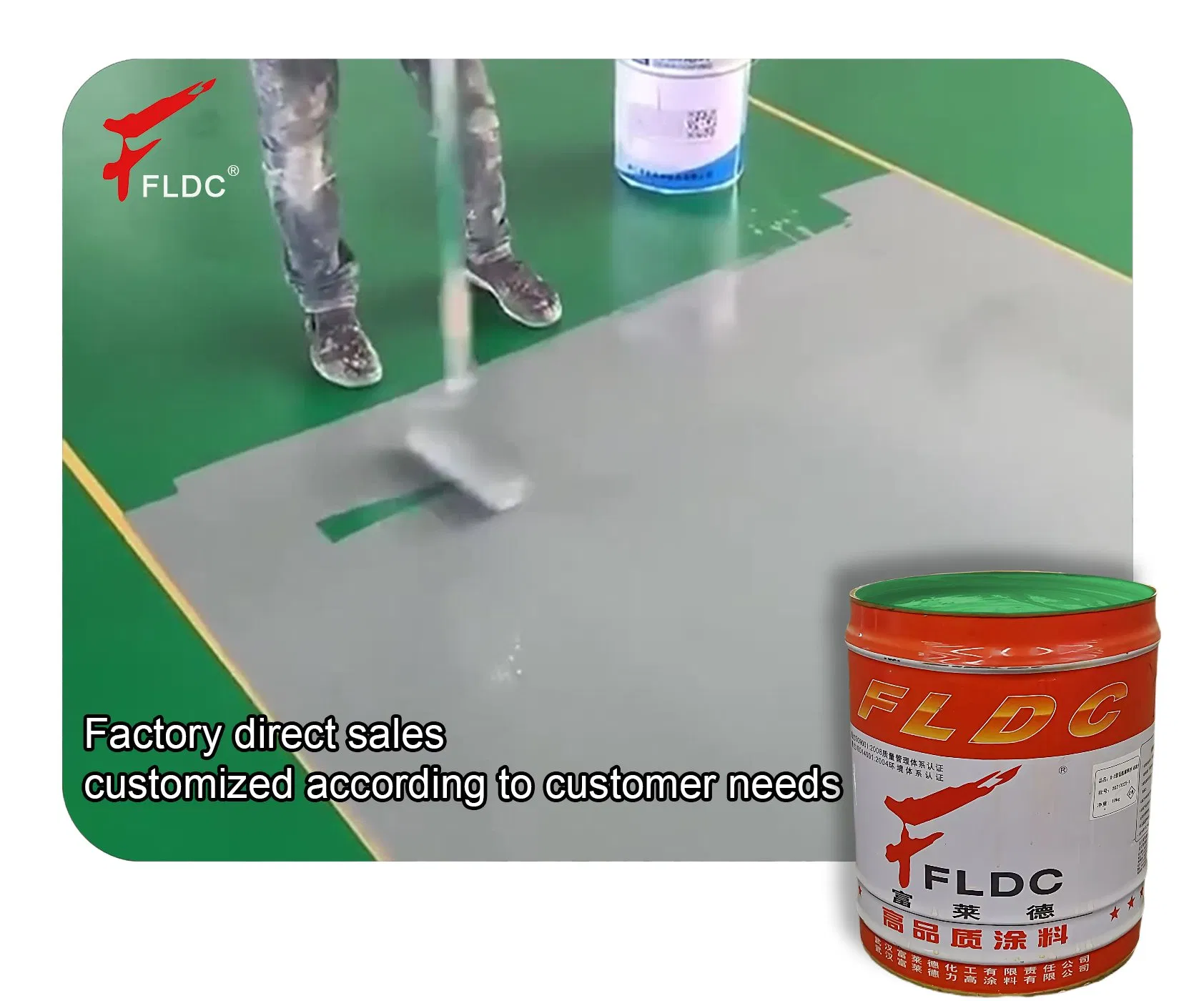 Waterborne Epoxy Floor Paint Resin Coating for Impact and Abrasion