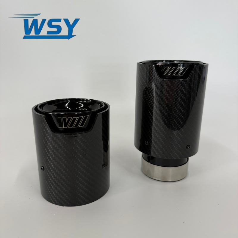 Puntas de acero inoxidable y fibra de carbono de alto rendimiento con salida única de 93 mm