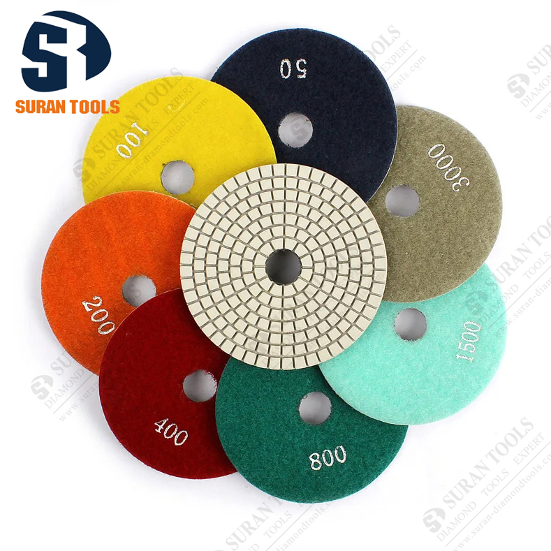 High Quality Wet Polishing Diamond Flexible Pad for Tiles Ceramics Granite Marble