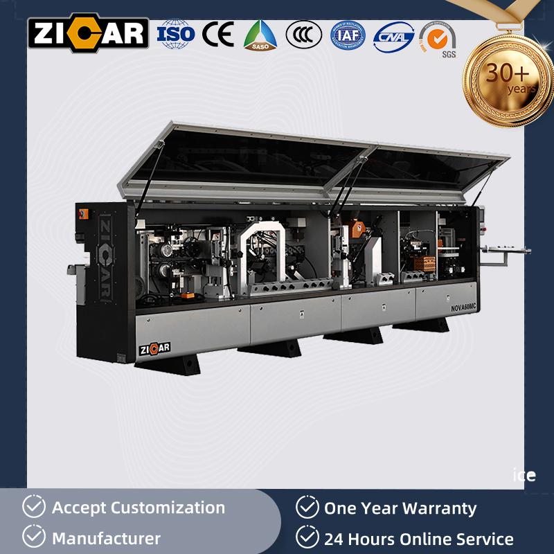 Máquina automática de encolado de cantos ZICAR para MDF, PVC, melamina y contrachapado, para puertas de armarios y muebles
