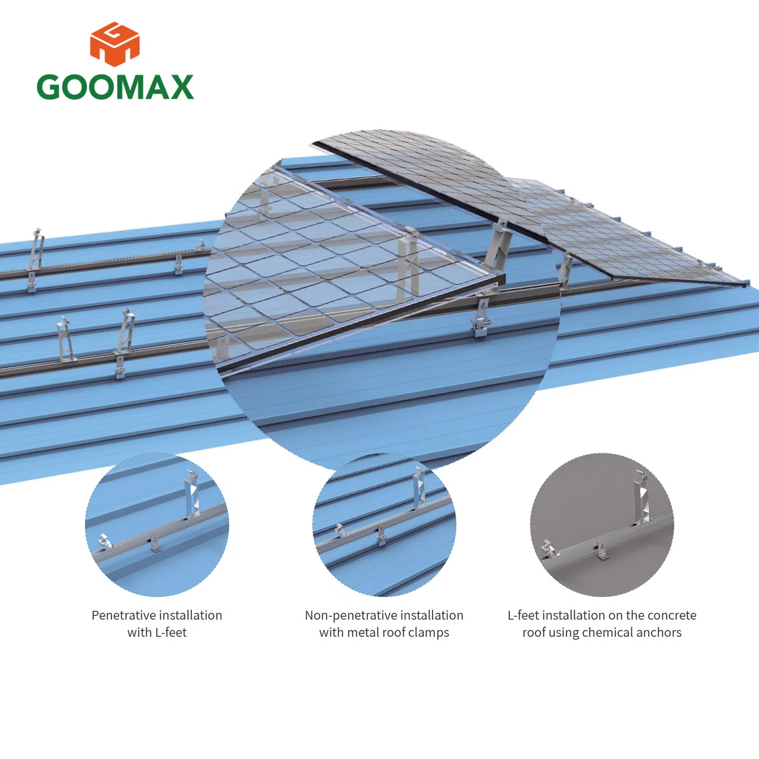 Goomax Flat Roof Mounting Structure Cobe Ballast Mounting System