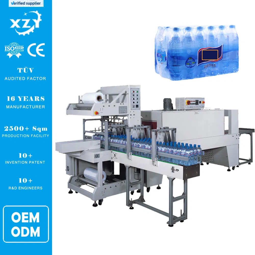 Automatic Side Entry Shrink Wrapping Equipment Sleeve Film Packaging System Heat Shrink Tunnel for Drink Bottle Carton Factory Line