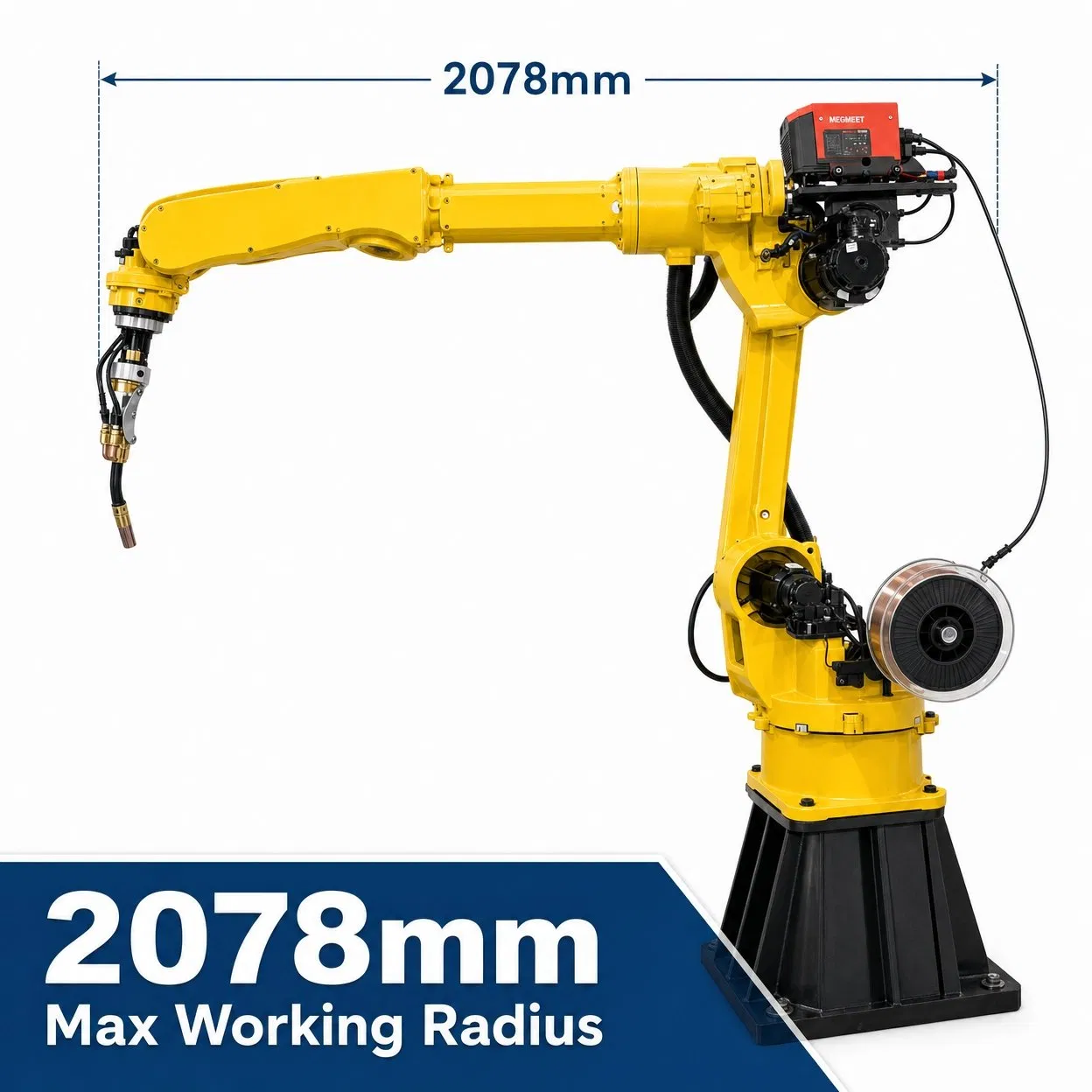 6 Axis MIG Welding Robot Arm 2078mm Reach Industrial Automation
