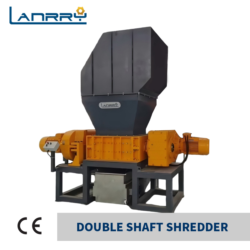 Waste Recycling Machine Small Twin Shaft Plastic Shredder for Various Plastic Products
