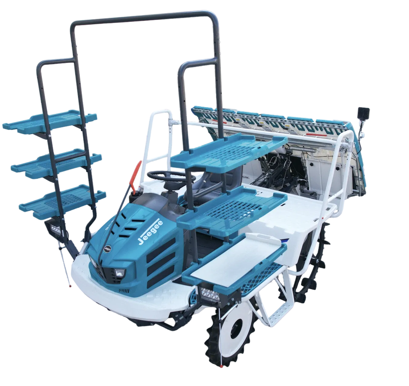 Durable Mini Walk-Behind Rice Transplanter for Large-Scale Farming