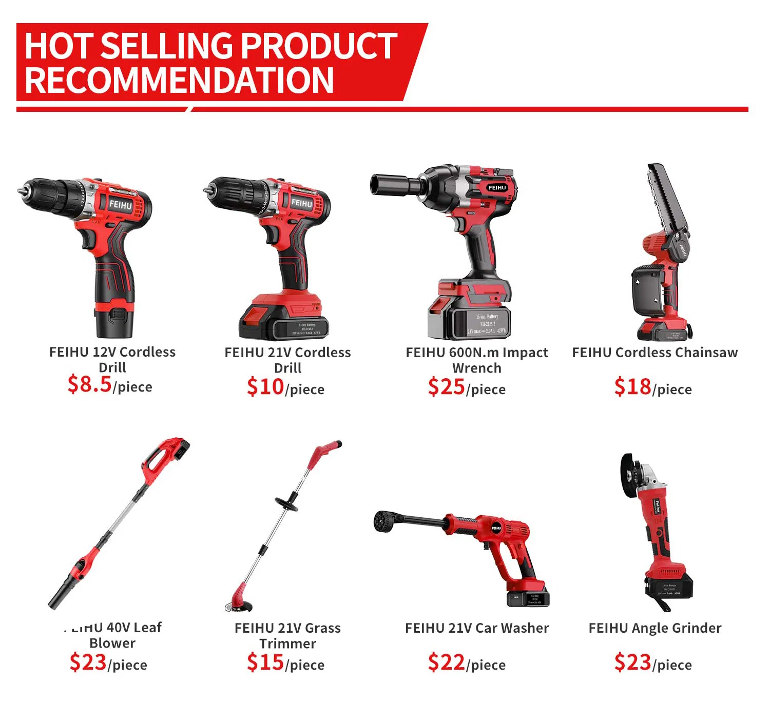 Cordless Impact Drill Power Tool Set Electric Drill