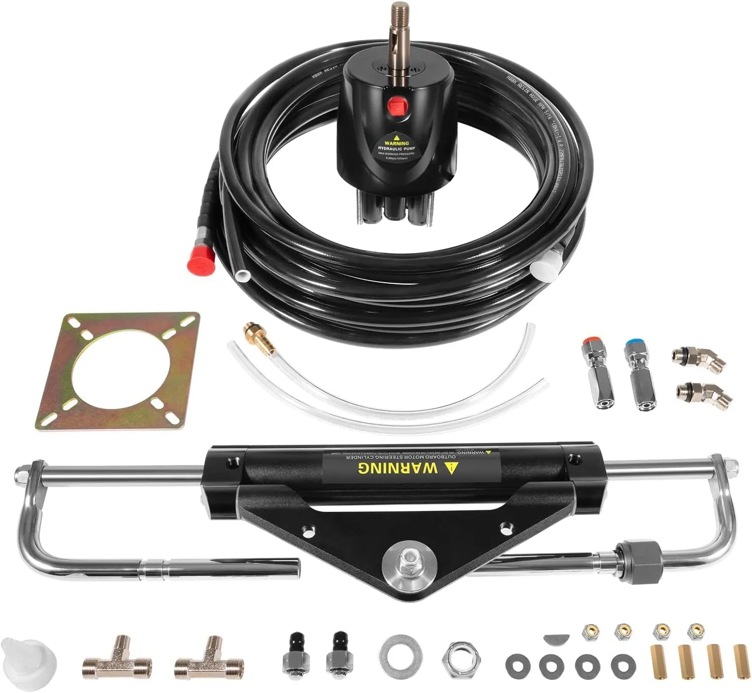90 PS Marine Hydraulische Außenborder Lenksystem mit Zylinderpumpe Rohr für Boot