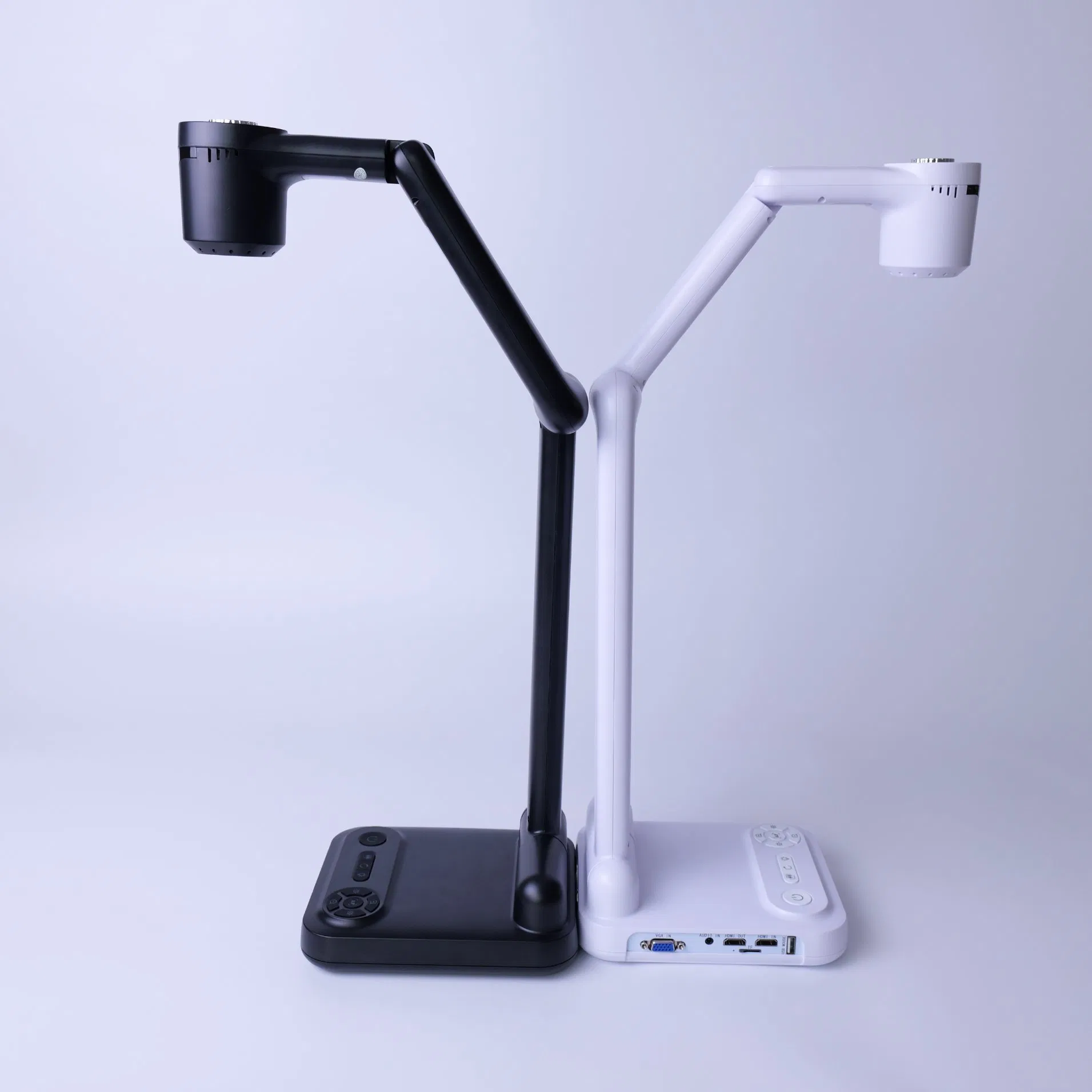 8MP Optical Zoom Document Camera with 100X Magnification Foldable Design 3-Level LED Light