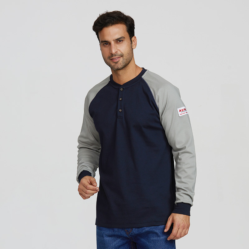 Customized Flame Resistant Breathable 100% Cotton Work Shirt