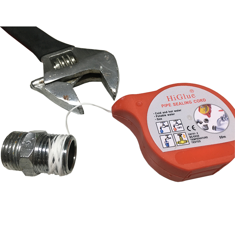 Higlue 55 50m Cinta Selladora de Rosca para Tuberías de Agua y Vapor, Cordón Sellador de Rosca, Reemplaza la Cinta de PTFE