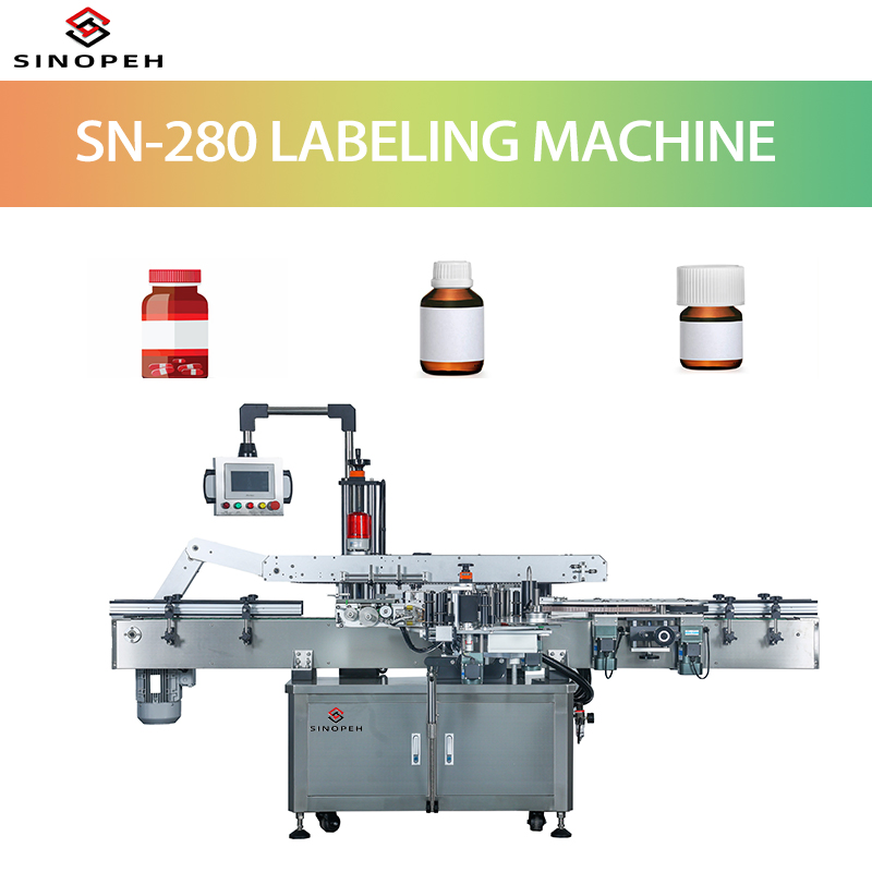 Doppelseitige automatische Etikettiermaschine Wasserflaschen-Verpackungsetikettiermaschine