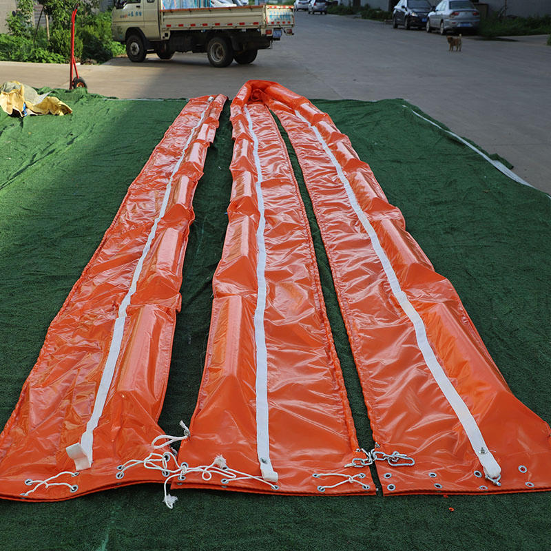 Barrera de contención de derrames de petróleo absorbente flotante de PVC para emergencias marinas