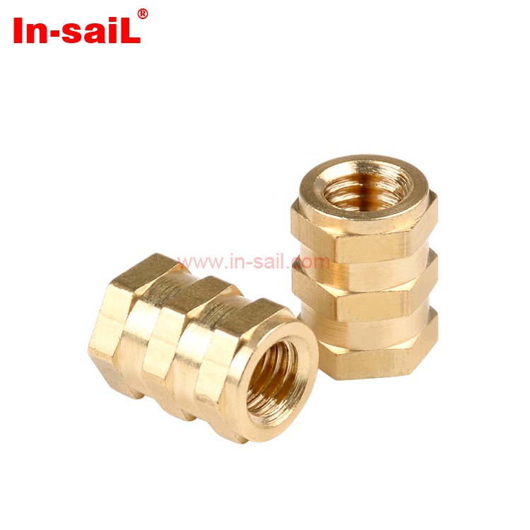 Brass Hex Threaded Insert Nut M5 for Notebook Cover