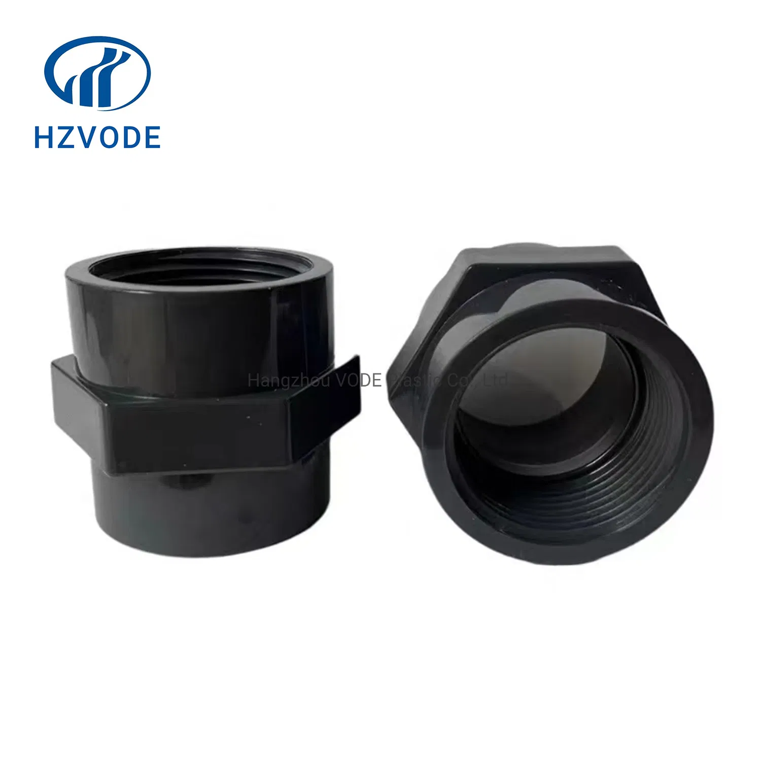 UPVC Female Threaded Adaptor PN16 DIN Standard Gray Fitting